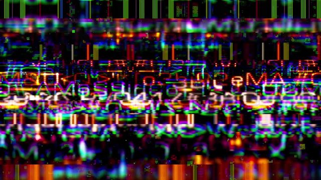 Data Glitch 097: Streaming data malfunction screen display (Loop).