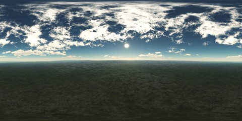HDRI Map, environment map, Round panorama, spherical panorama, equidistant projection, panoramic, 3D rendering, land under heaven
