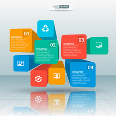 Abstract 3D Paper Infographics