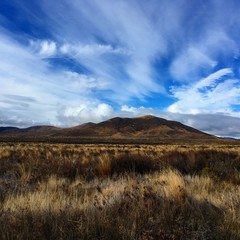 Blick auf Berge, New Zealand