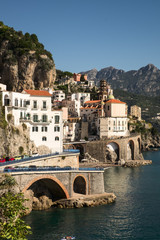 Fototapeta na wymiar View of the Amalfi Coast, Amalfi. region Campania, Italy