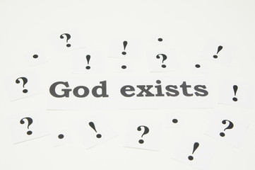 Atheism. God exists with punctuation marks.