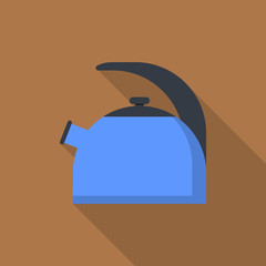 Kettle icon. Flat illustration of kettle vector icon for web design
