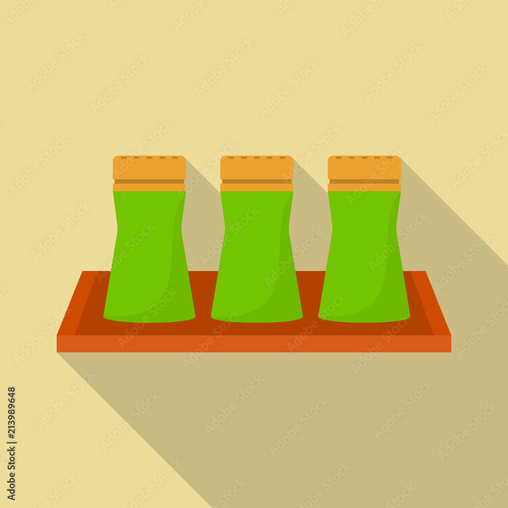 Poster spice container icon. flat illustration of spice container vector icon for web design