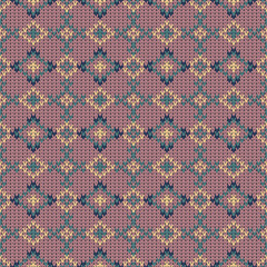 knitted seamless geometric pattern with  rhombuses