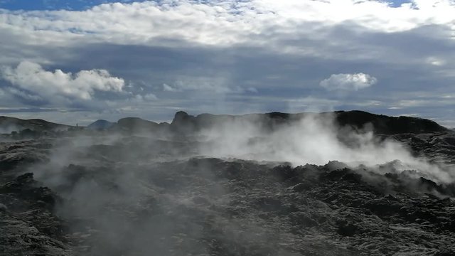 Sistema vulcânico Krafla, no norte da Islândia