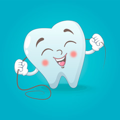 Cute tooth concept background. Cartoon illustration of cute tooth vector concept background for web design