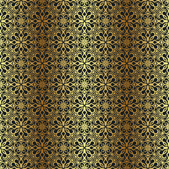 Seamless royal gold pattern. Vector luxury background