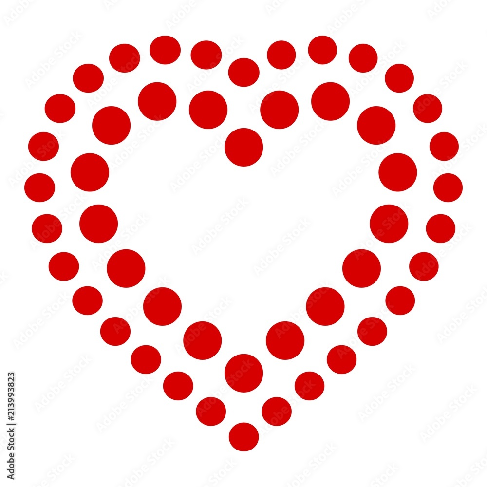Poster points heart icon. simple illustration of points heart vector icon for web design isolated on white 