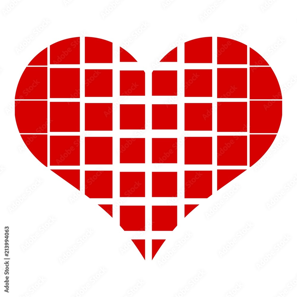 Poster square in heart icon. simple illustration of square in heart vector icon for web design isolated on 
