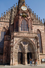 Frauenkirche (Church of our lady) - Church in Nuremberg, Germany. Example of brick Gothic