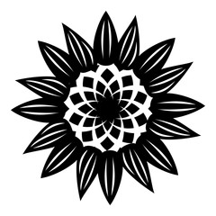 Decorative flower icon. Simple illustration of decorative flower vector icon for web design isolated on white background
