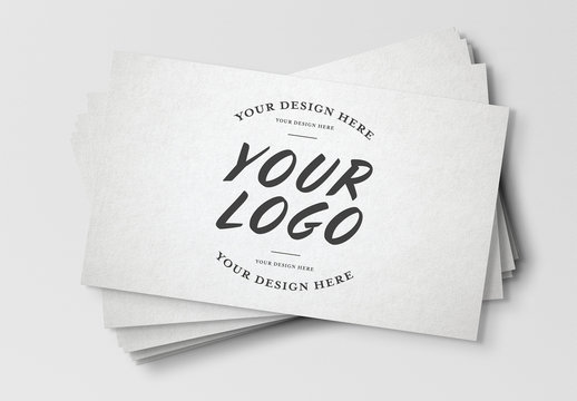 Isolated Stack of Business Cards Mockup