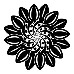 Flower graphic icon. Simple illustration of flower graphic vector icon for web design isolated on white background