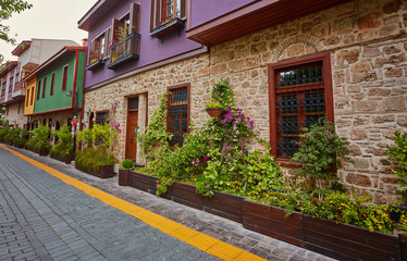Fototapeta na wymiar Streets of old town Kaleici - Antalya