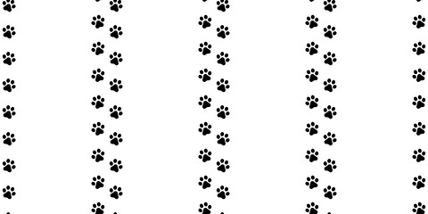 dog paw seamless pattern vector footprint french bulldog walk tile background wallpaper isolated white