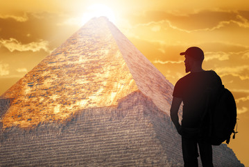  pyramids of Giza, in Egypt.