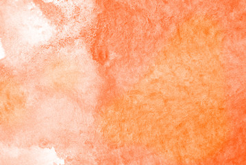 Bright orange and cinnabar watercolor background with texture.