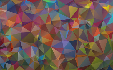 Multicolor background of triangles. Bright colors, festive abstract background