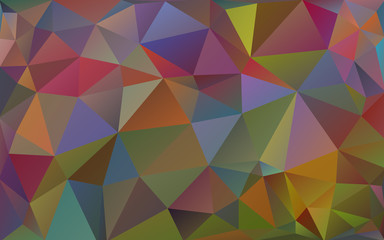 Multicolor background of triangles. Bright colors, festive abstract background