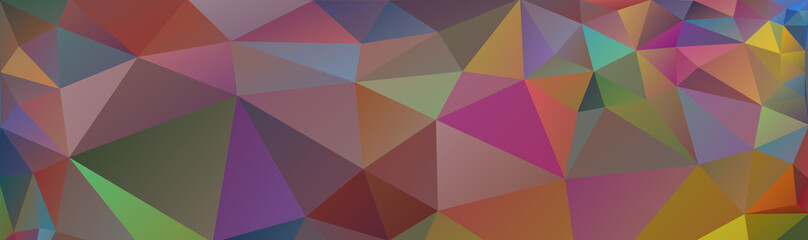 Obraz premium Multicolor banner background from triangles, header for web