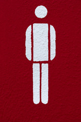 Fototapeta Symbol für Mann, z.B. Sanitäre Einrichtungen obraz