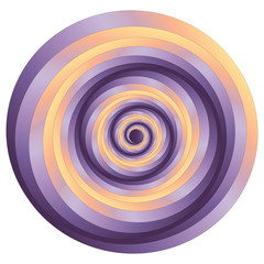 Round element for your design, a sample for printing.  Images in the style of optical visual illusions - pop art.