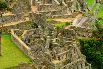 Temple of the Condor in Machu Picchu seen from above