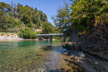Bridge at Correntoso Lake - Villa La Angostura, Patagonia, Argentina.