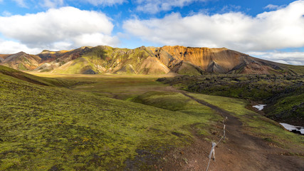 Hiking trail in Landmannalaugar