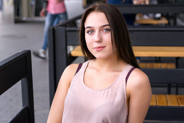 Fototapeta premium Attractive girl enjoying free time