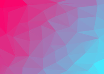 Pink And Blue Low Poly Background 
