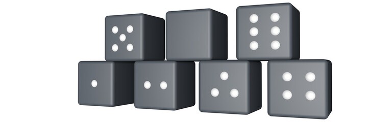 кости игральные серого цвета