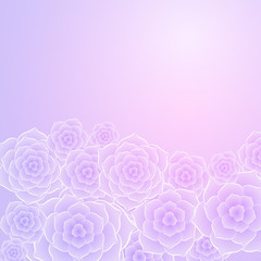 Beautiful purple pink rose flower background. Background for your design.