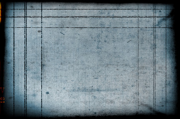 Blank grained and scratched film strip texture background