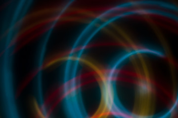 abstract color light circle on black background