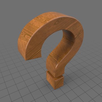 Wooden question mark