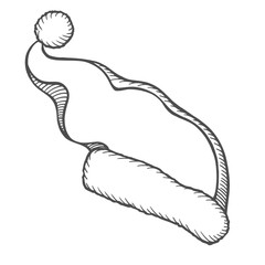 Sketch of Santa Hat