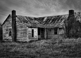 Monochrome old house
