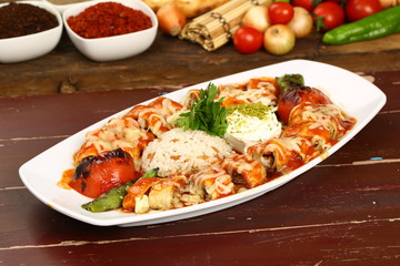 Turkish Food Beyti Kebap