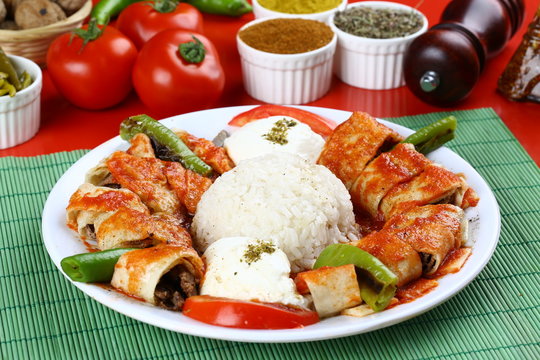 Turkish Food Beyti Kebap