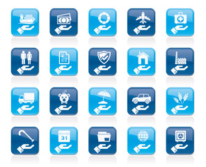 Business and insurance icons - vector icon set 