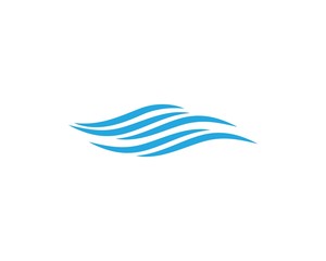 Obraz premium Water Wave symbol and icon Logo Template