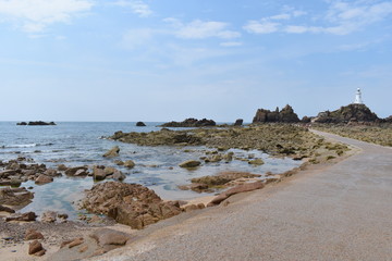 Escape the heatwave. Discover the lighthouse in Jersey. England, July, 2018
