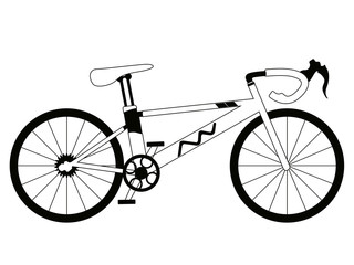 Racing bicycle silhouette