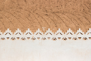 Authentic Arabian style decoration ornament pattern on a wall in Riyadh, Saudi Arabia