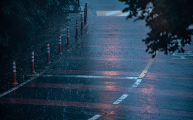 heavy rains in early dawn