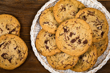 Chocolate Chip Cookies. Selective focus.