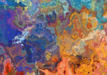 Fractal background. Abstract design pattern. Multicolored mixed painting art. Template for creative products creating. Acrylic style texture. Surreal watercolor artwork. Fantasy wallpaper. 