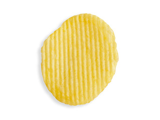 potato chip isolated on white background with clipping path